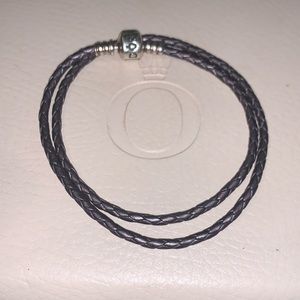 Authentic Pandora Purple leather bracelet.